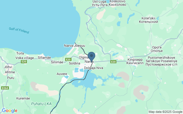 Kaart met locatie Narva Hermanni Linnus